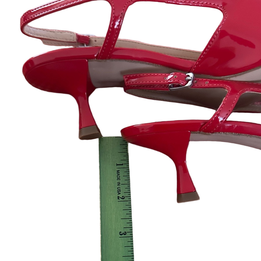 Steve Madden Glossy Red Slingback Heels - Picture 8 of 10